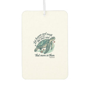 Sea Turtle Bible Verse Vintage Engraving Design_1 Car Air Freshener