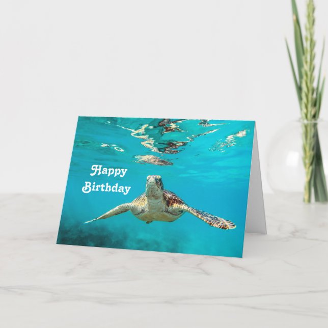Sea Turtle Birthday Card (Front)