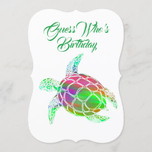 Sea Turtle Birthday Invitation