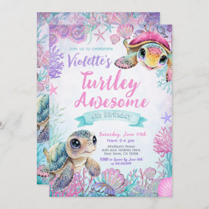 Sea Turtle Birthday Invitation