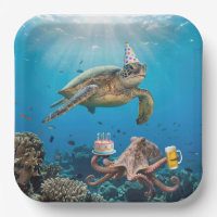 Sea Turtle Birthday Party with Octopus