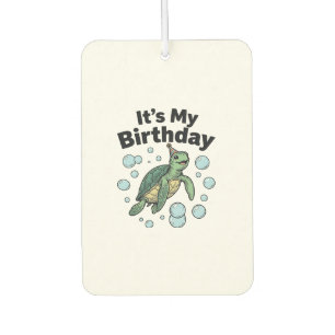Sea Turtle Birthday Shirt Design_1 Car Air Freshener