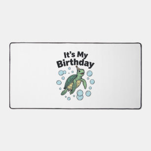 Sea Turtle Birthday Shirt Design_1 Desk Mat
