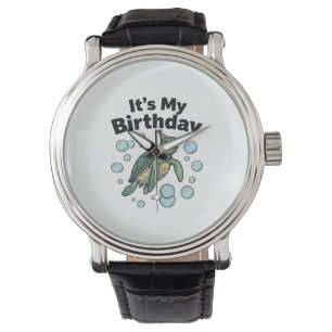 Sea Turtle Birthday Shirt Design_1 Watch