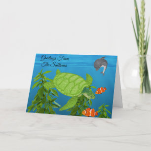Sea Turtle, Blank Card