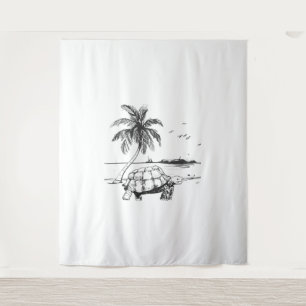 Sea Turtle blue camo Tapestry