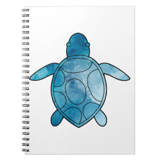 Sea Turtle blue watercolor Notebook