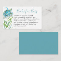 Sea Turtle Book For Baby Invitation Enclosure Card