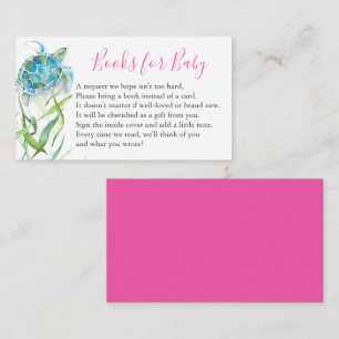 Sea Turtle Book For Baby Invitation Enclosure Card