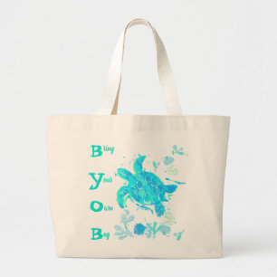 Sea Turtle "Bring Your Own Bag" Tote Bag