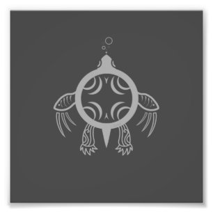 Sea Turtle Bubbles Photo Print