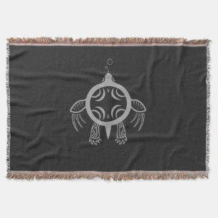 Sea Turtle Bubbles Throw Blanket