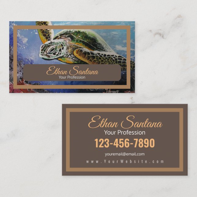Sea Turtle Business Card (Front/Back)