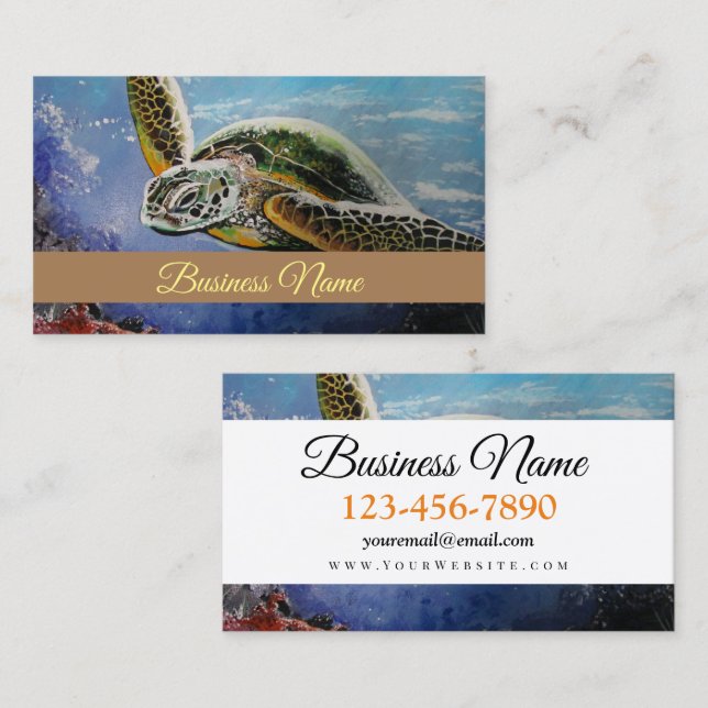 Sea Turtle Business Card (Front/Back)