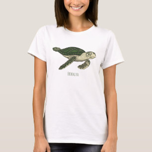 Sea turtle cartoon illustration  T-Shirt