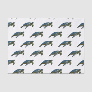Sea turtle cartoon illustration tissue paper