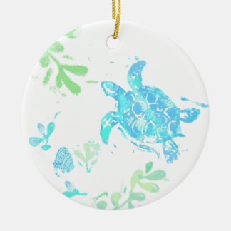Sea Turtle  Ceramic Ornament