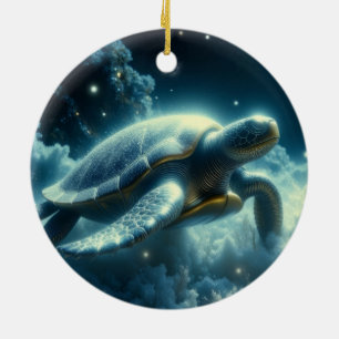 sea turtle ceramic ornament