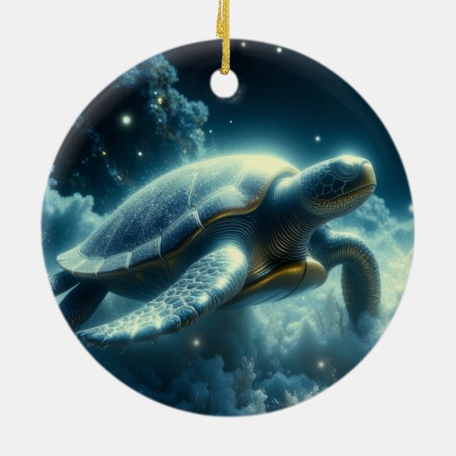 sea turtle ceramic ornament (Back)
