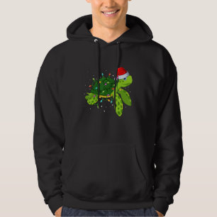 Sea Turtle Christmas Lights  Merry Christmas Santa Hoodie