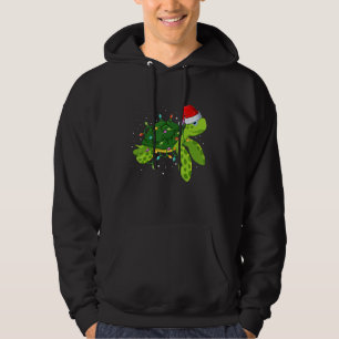 Sea Turtle Christmas Lights Merry Christmas Santa Hoodie