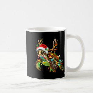 Sea Turtle Christmas Lights Santa Hat Merry Christ Coffee Mug