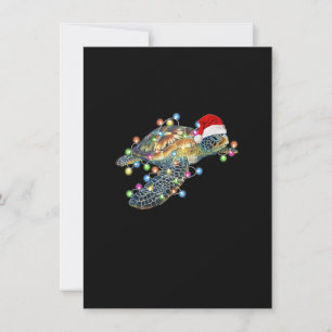 Sea Turtle Christmas Lights Tree Sea Turtle Xmas S Invitation