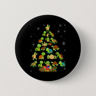 Sea Turtle Christmas Tree Matching Family Xmas Tre 6 Cm Round Badge