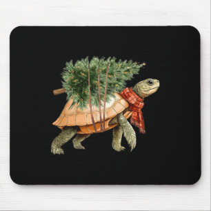 Sea Turtle Christmas Tree Turtle Beach Lover Ocean Mouse Pad