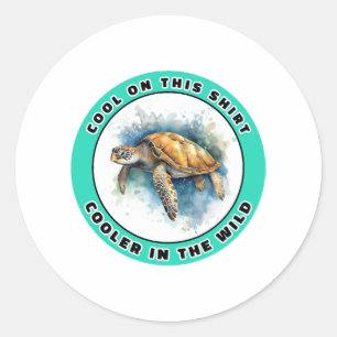 Sea Turtle Classic Round Sticker