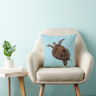 Sea Turtle Coastal Sea Turtle Cushion