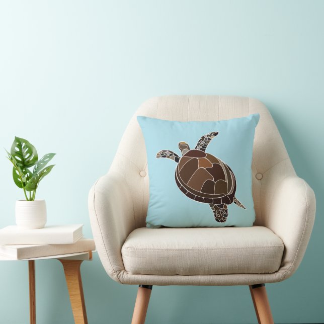 Sea Turtle Coastal Sea Turtle Cushion (Chair)