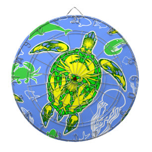 Sea Turtle Coral Reef Marine Life Symbol Dartboard