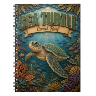 Sea Turtle Coral Reef POPCUT Notebook