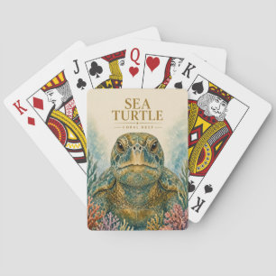 Sea Turtle Coral Reef Wildlife Playing Cards