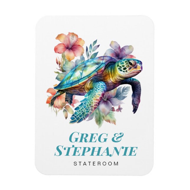 Sea Turtle Cruise Ship Stateroom Magnet (Vertical)