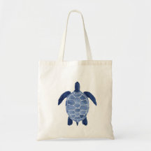 Sea Turtle Design in Indigo