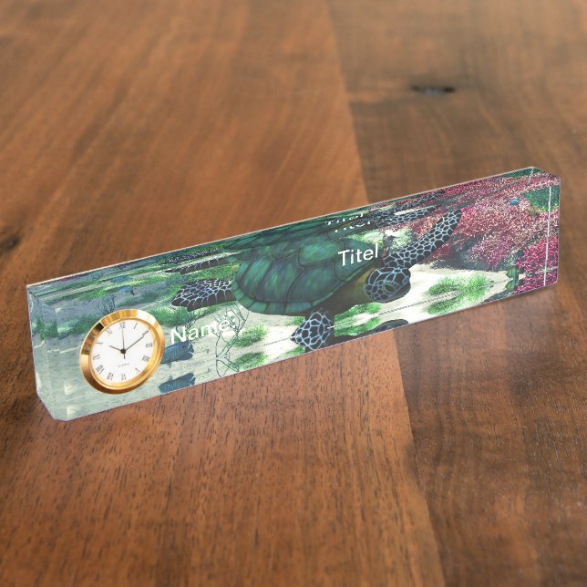 Sea Turtle Desk Name Plate (Side)