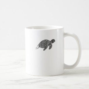Sea Turtle Distressed Print - Vintage Sea Turtle Coffee Mug