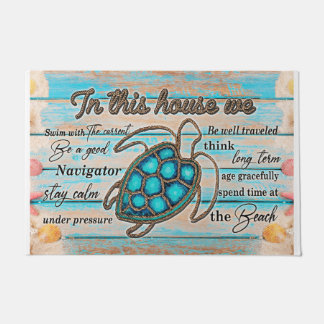 Sea Turtle doormat, Front doormat, Coastal doormat