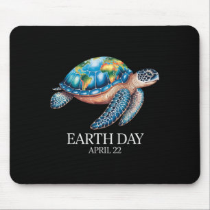 Sea Turtle Earth Day 2025 Save The Earth  Mouse Pad