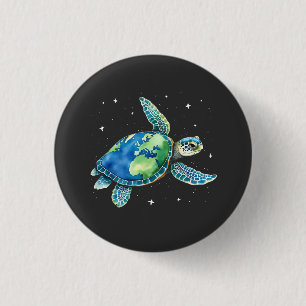 Sea Turtle Earth Day 2025 Sea Animals 3 Cm Round Badge