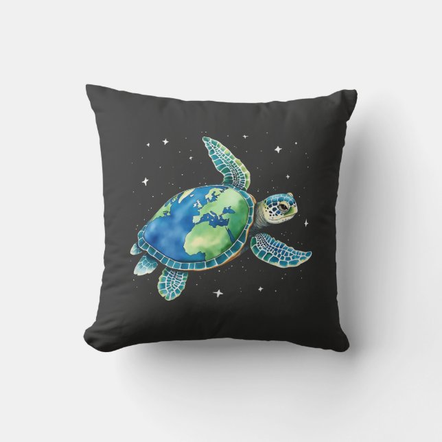 Sea Turtle Earth Day 2025 Sea Animals  Cushion (Front)