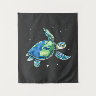 Sea Turtle Earth Day 2025 Sea Animals Tapestry