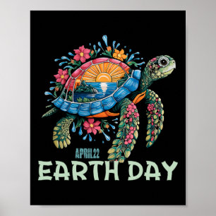 Sea Turtle Earth Day Save The Earth 1 Poster