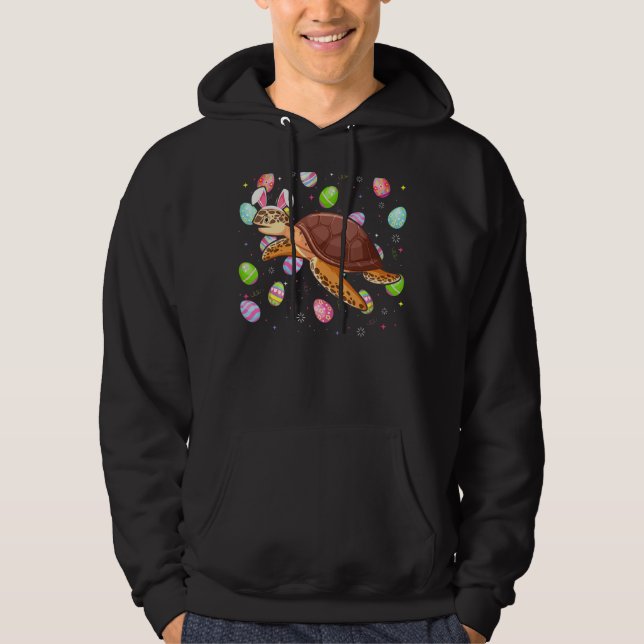 Sea Turtle   Easter Egg Funny Sea Turtle Easter Su Hoodie (Front)