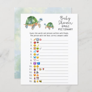 Sea Turtle - Emoji picture game baby shower