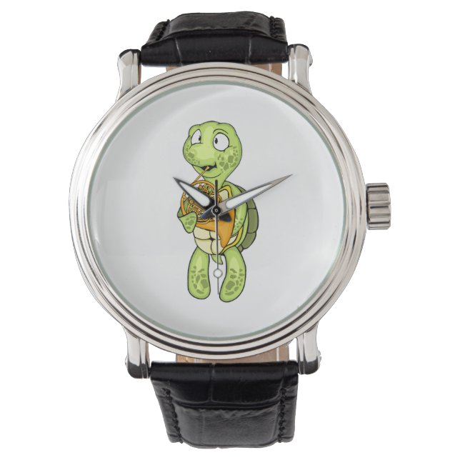 Sea Turtle French Horn Player Kids Music Horn Watch (Front)