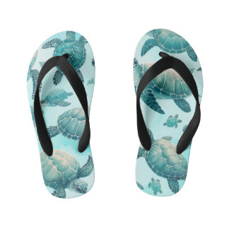 Sea Turtle Friends Kid's Thongs