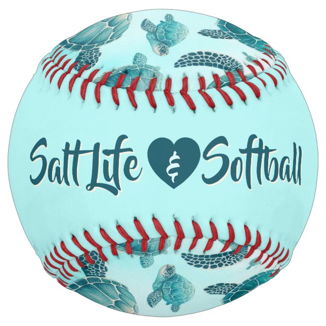Sea Turtle Friends (personalise) Softball (Back)